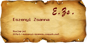 Eszenyi Zsanna névjegykártya